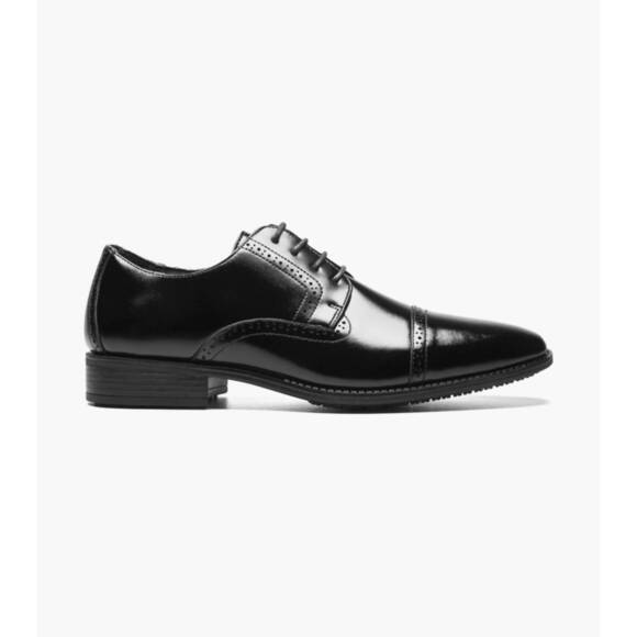 NEW STACY ADAMS men\'s abbott cap toe oxfords in black